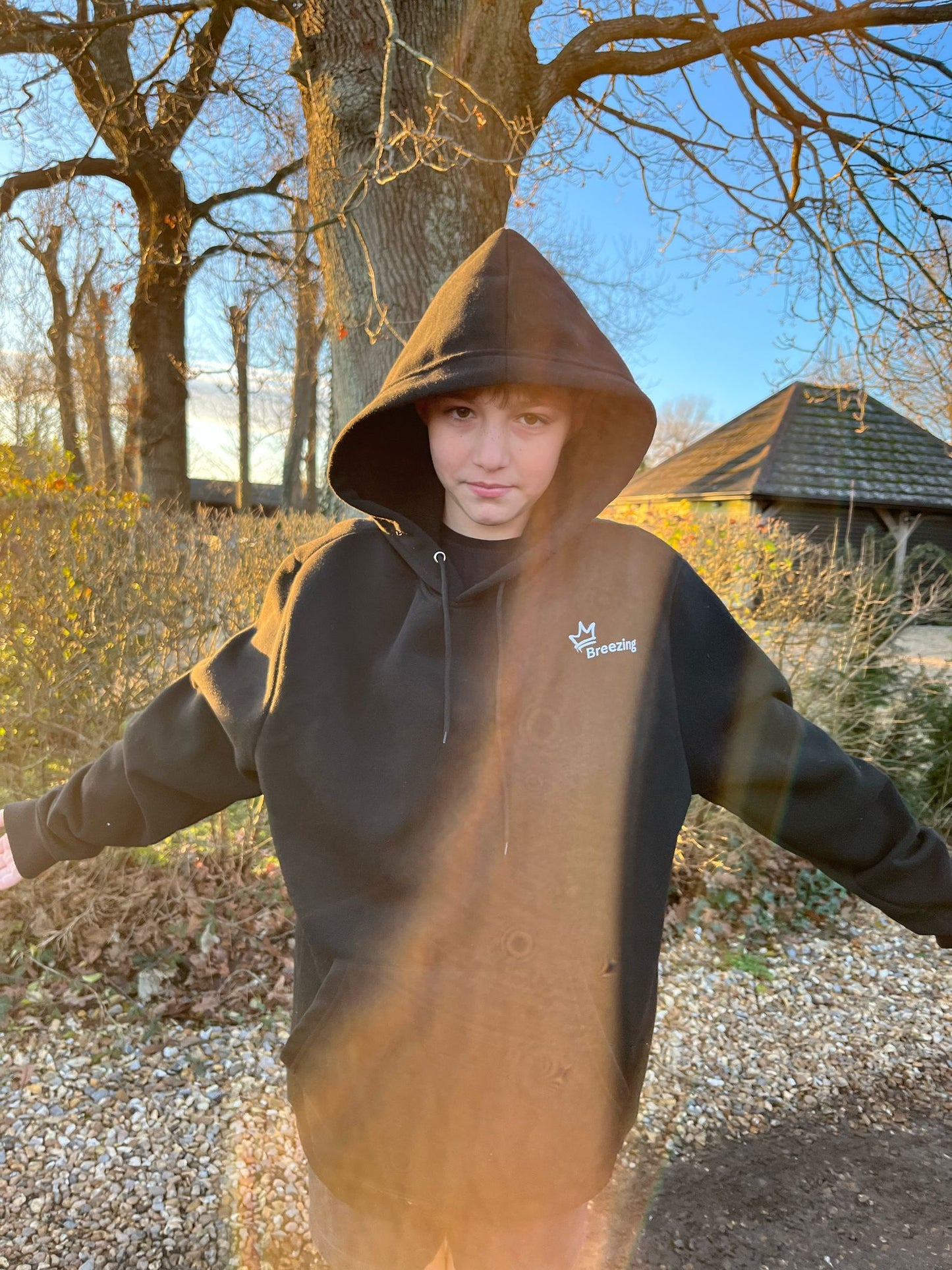 Breezing Black Hoodie